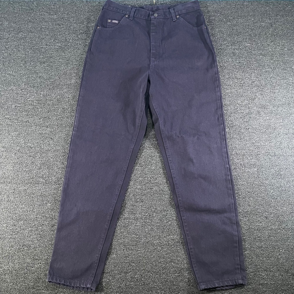 Lee Riders Jeans Womens 16 Med Purple Good Vintage High Rise Tapered Cotton USA